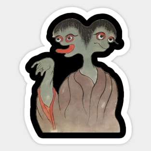 Two Headed Creature Monster Japanese Yokai Art Folklore Sticker